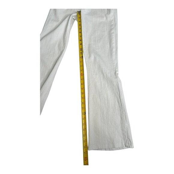 Paige Hidden Hills Flare Wide Leg White Jeans Women's Size 29 Bootcut - Picture 12 of 13